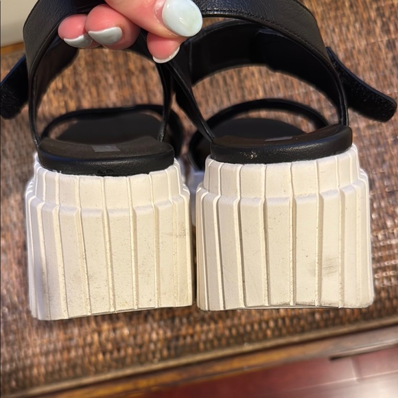 Stylish Black Platform Sandals - Picture 4 of 6